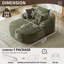 Canapé-lit en chenille vert olive de 49,5 po, assise profonde, avec coussins et accoudoirs, aucun assemblage requis-1326833400