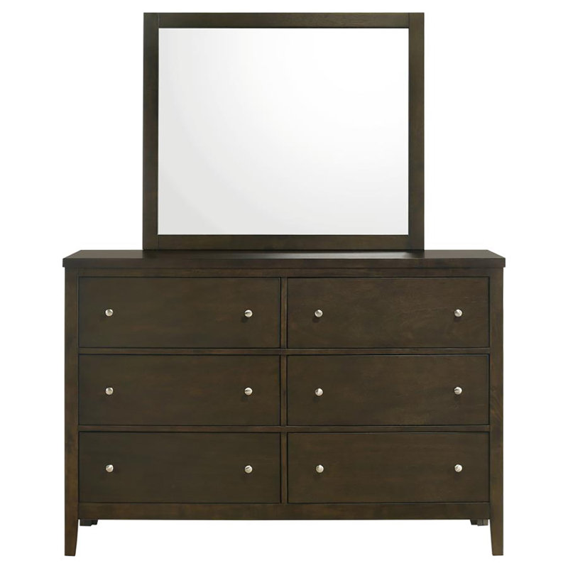 Commode 6 tiroirs avec miroir Ingenito