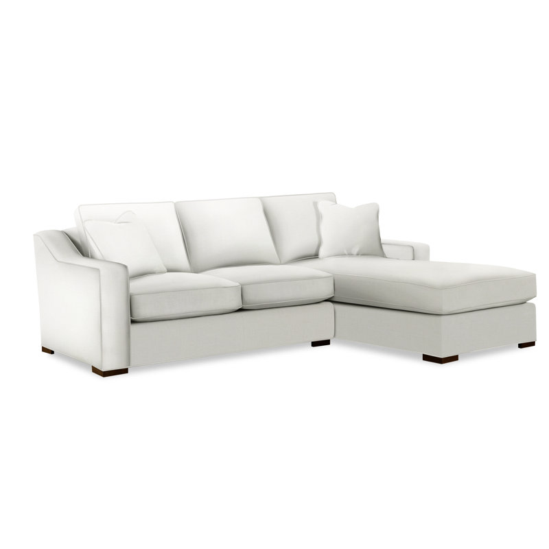 Armanti Chaise Sectional, Tribeca, White Polyester 71608L11