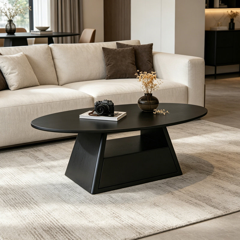 Bever, H 15,74 po x L 47,24 po x l 23,62 po, Noir