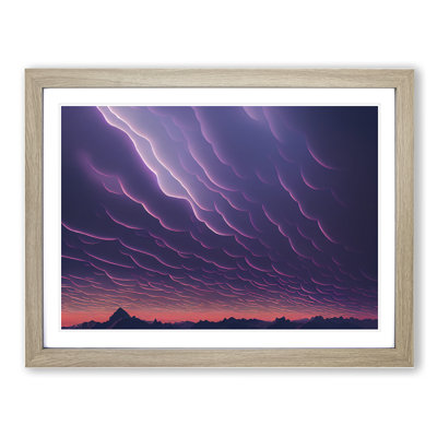 Alert Clouds 1 Piece Single Picture Frame Wall Art