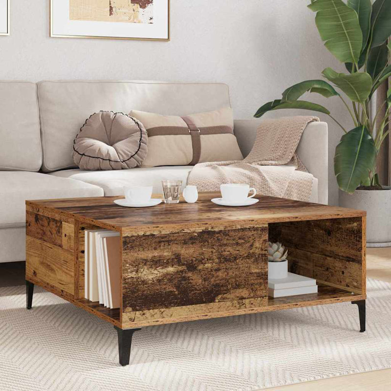 Coffee Table with Storage, Old Wood