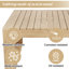 Solid Acacia Wood 6-piece Outdoor Patio Set: Sofa, Chairs, Table & Ottoman For Garden