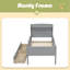 Lit plateforme simple en bois avec éclairage à DEL intégré, tête de lit multifonctionnelle, garde-corps et 2 tiroirs-1063550968