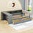 Daybed with Upholstered Headboard, Built-in Desk, Drawers, Shelves and Charging Station-106491002-106898958