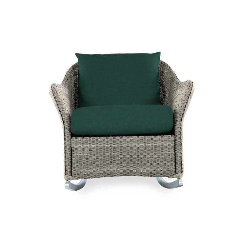 Weekend Retreat Outdoor Rocker Chair, Pewter, Charlotte Sparrow