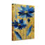 Plantes et fleurs, fleurs bleues sur fond doré, reproduction d'art