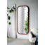 Miroir surdimensionné en bois 31,4 x 1,4 x 74 po avec cadre brun unique