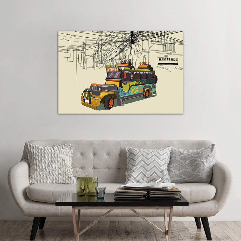 Philippines - Jeepney - Wrapped Canvas Print, 66.04 cm H x 45.72 cm W x 1.91 cm D