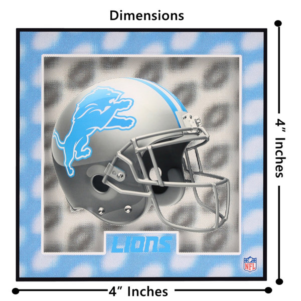 Tridelix Detroit Lions Helmet Holographic Effect Coaster