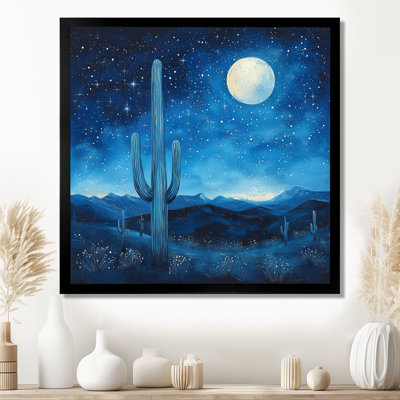 Saguaro cactus sous les étoiles III - art mural cactus