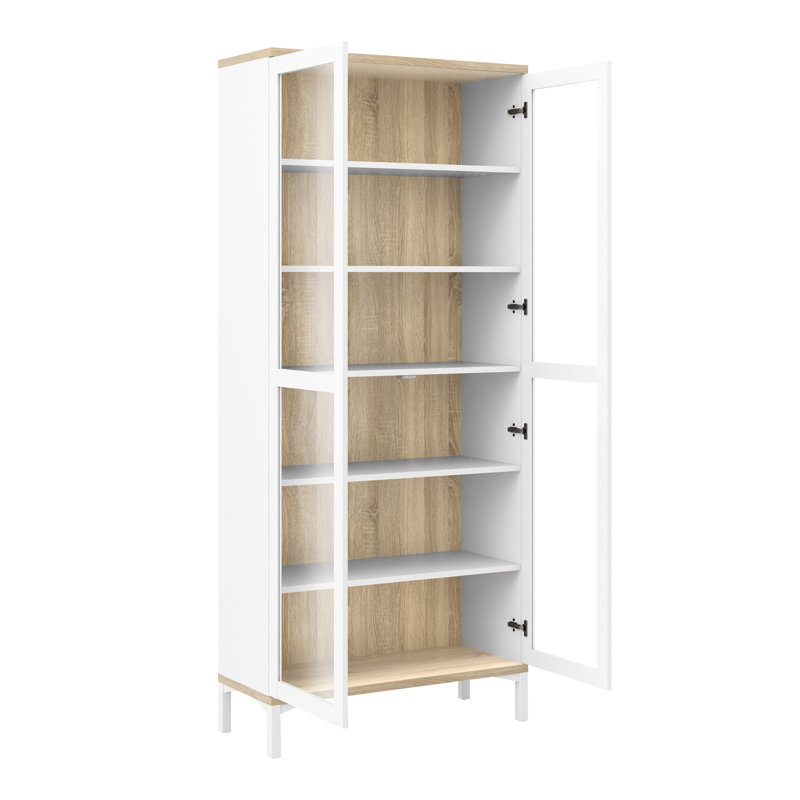Royall Display Cabinet, White/Oak