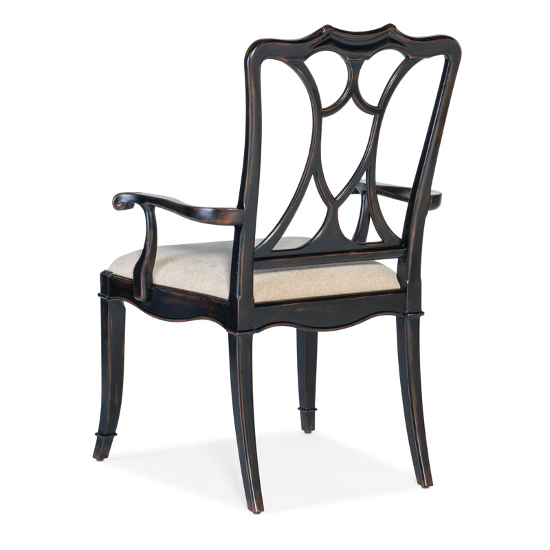 Charleston Upholstered Arm Chair, Black