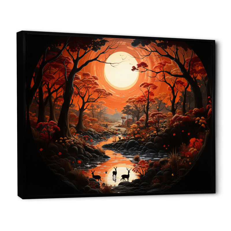 «Hinduisim Dharmas Journey the II», reproduction sur toile, H 16 po x l 32 po x P 1 po, Cadre flottant noir