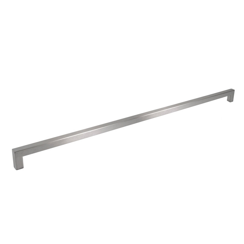 Poignée barre carrée 17,75 po, Nickel brossé