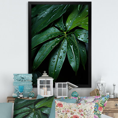 «Emerald Jungle Leaves Embrace», reproduction sur toile