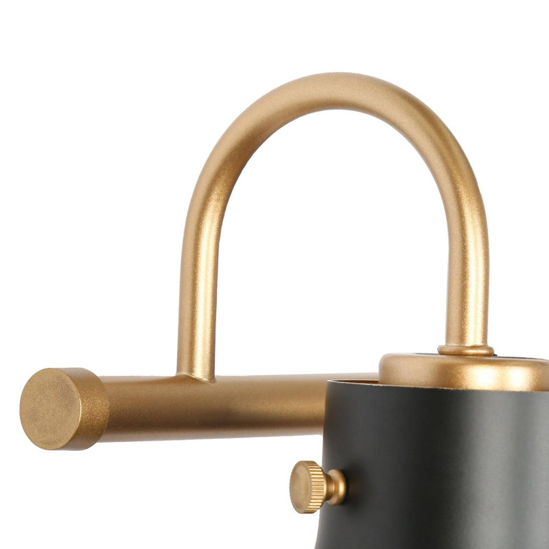 Applique murale moderne à 3 lumières à intensité variable pour meuble-lavabo noir