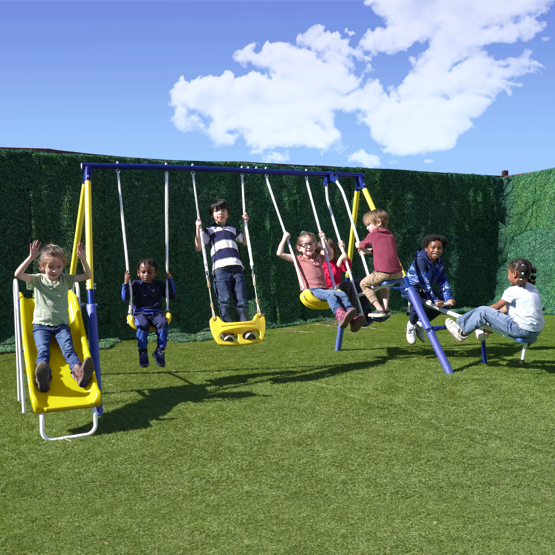 Wayfair Sportspower My First Metal Swing Set With Slide
