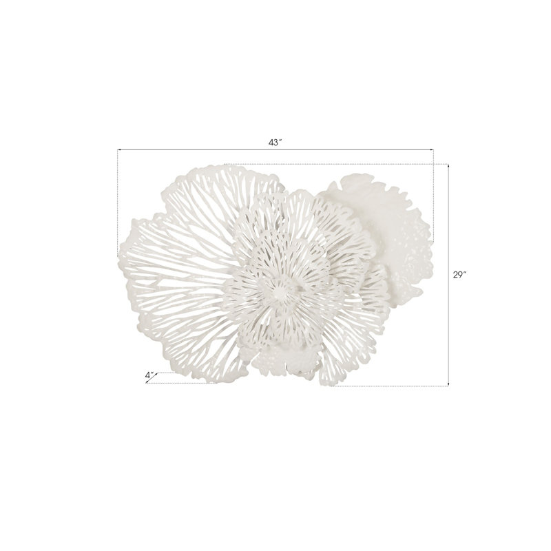 Flower Wall Décor, White