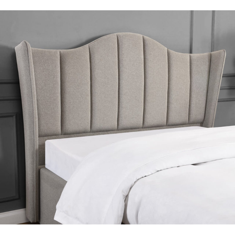 Nieves Upholstered Twill Headboard, 136cm H x 150cm W