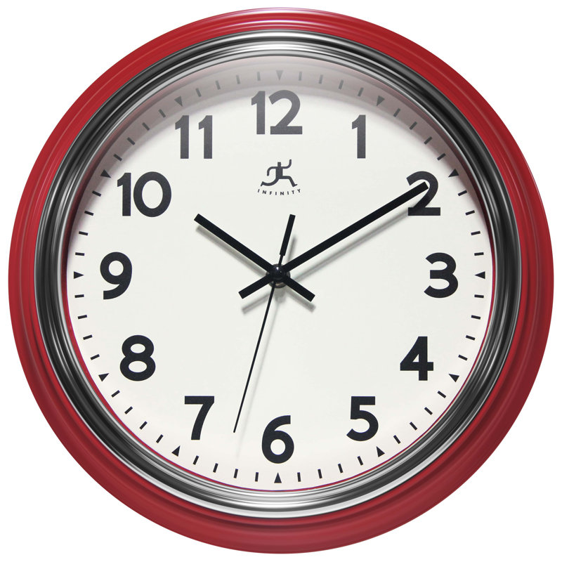 Horloge murale 12 po, Rouge