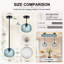 Luminaire suspendu sphérique en verre 1 lumière pour îlot de cuisine Emiliani-37265184-37239009