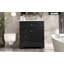 Meuble-lavabo de salle de bain avec lavabo, plusieurs tiroirs et tablette de porte, fonction de fermeture en douceur, idéale pour organiser vos articles de salle de bain essentiels
