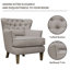 Fauteuil l 32 po capitonné en lin-831465435
