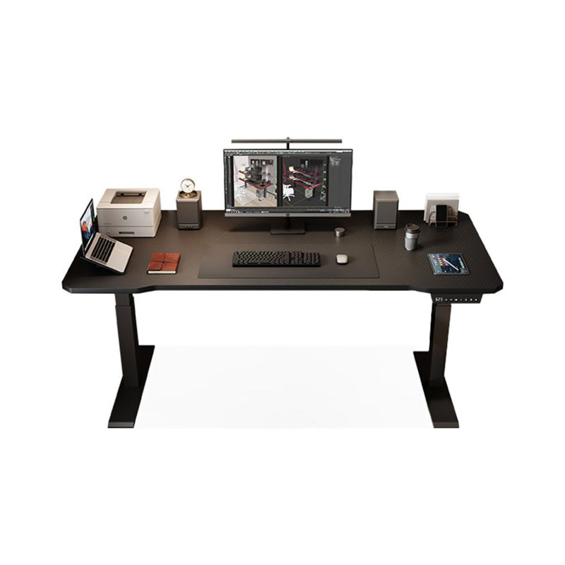 Bureau debout noir en bois manufacturé, 62.99