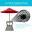 Table d'appoint - Trou de parasol et rangement à 2 niveaux pour les espaces extérieurs