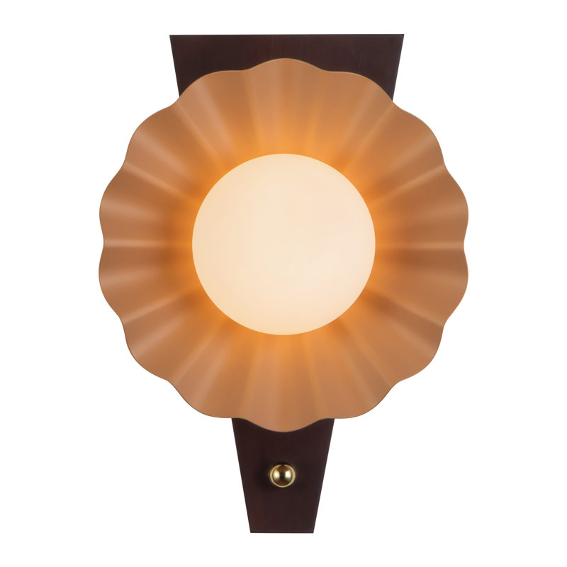 Furrow 12-in Red Wall Sconce, Pink