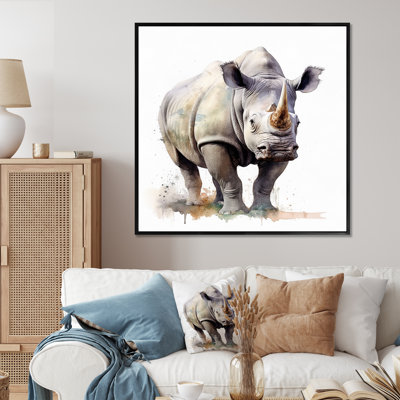 Reproduction d'art sur toile Wild Rhinoceros IV - Animaux