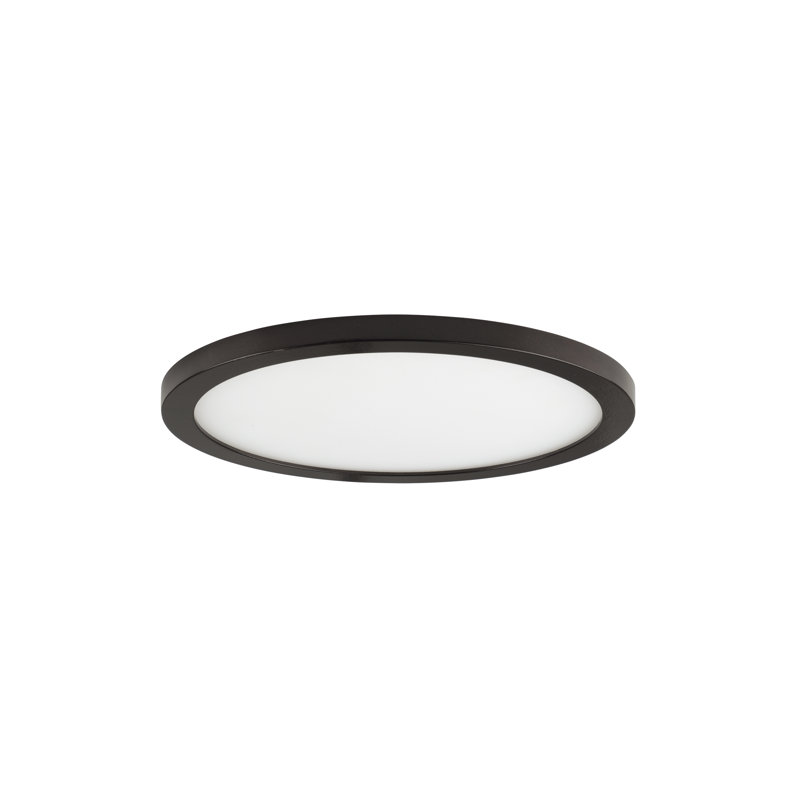 Methel LED Flush Mount, 0.5" H x 7" W x 7" D, Bronze