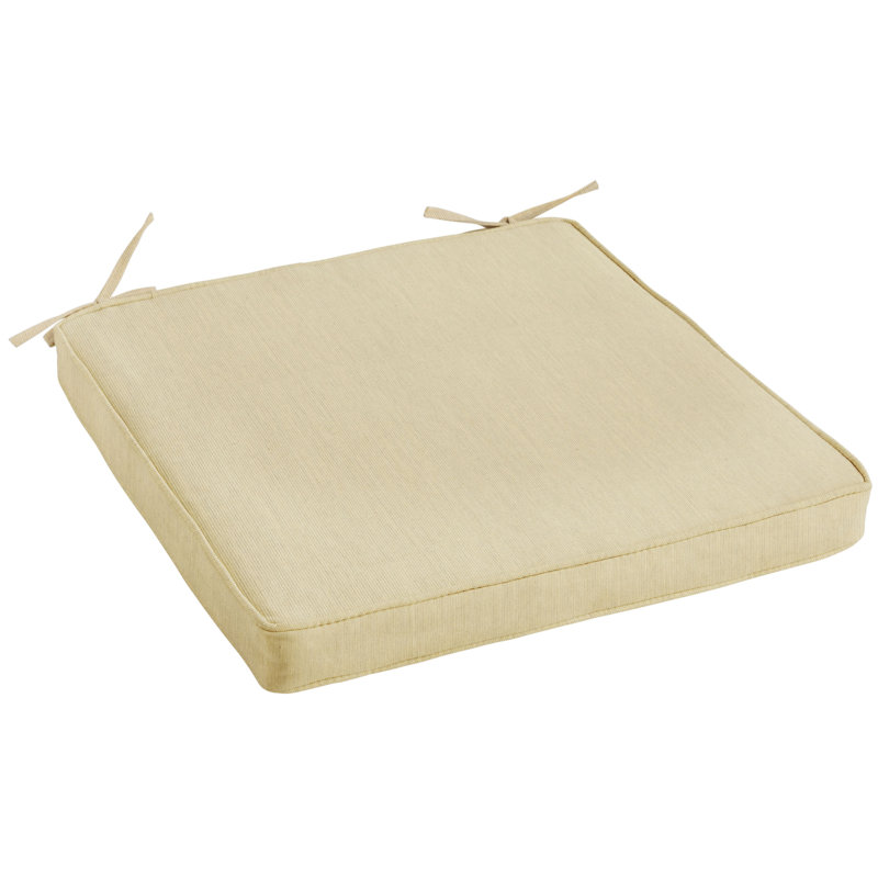 Sunbrella Outdoor 2'' Dining Chair Cushion, Spectrum Sand Sunbrella