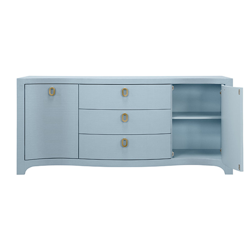 72 in. W Sideboard, Textured Light Blue