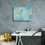  «Turquoise Stream 1» par Annie Warren, art mural sur toile, 16 po x 12 po