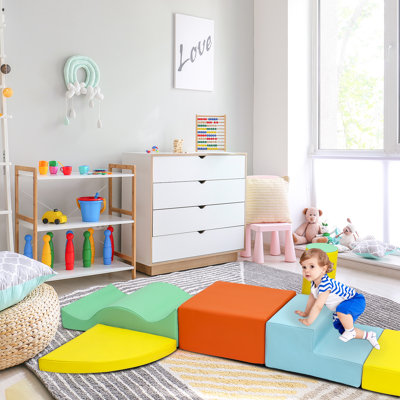 10 pièces de blocs d'escalade en mousse, ensemble de jeu actif intérieur