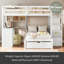 Lit superposé double au-dessus de simple avec bureau, tiroirs et tablettes-2066051108
