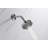 Ardua Collection Shower Trim System: 4-Function 4" Round Shower Head, Single Handle Set, Tub Spout & Rough-in Valve Included - Chrome Polished-92460921