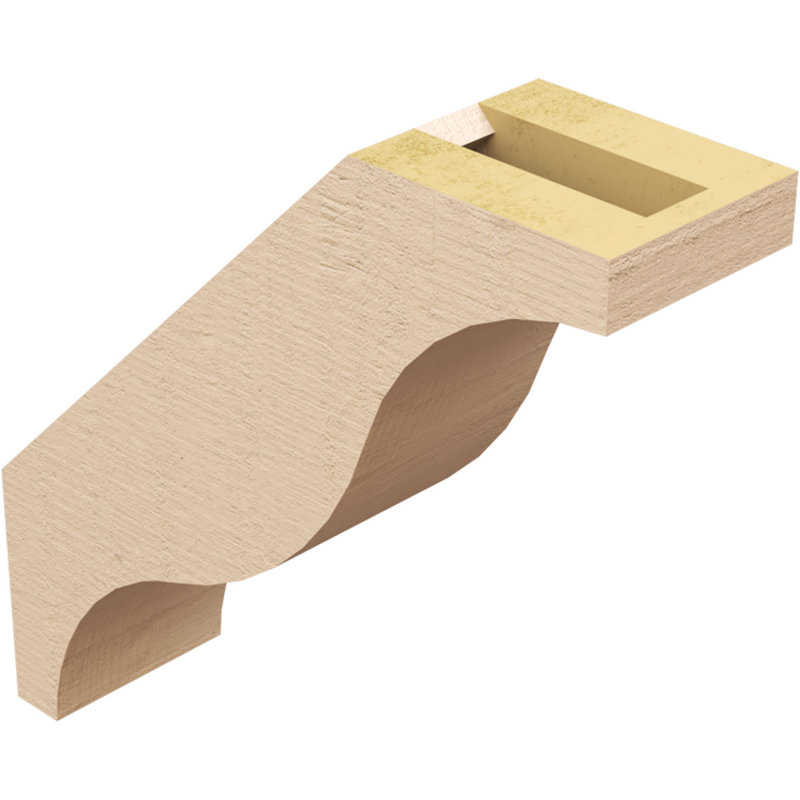 Attelle de genou en cèdre Funston, H 10 po x l 3 po x P 10 po