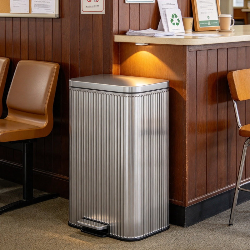 50L Stainless Steel Soft-Close Pedal Kitchen Bin