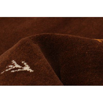 Kashkuli Gabbeh Brown Rug 2'9" x 11'1"