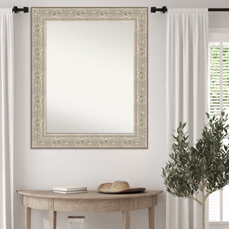 Miroir mural Luxe, 28.75" x 34.75", Crème argent