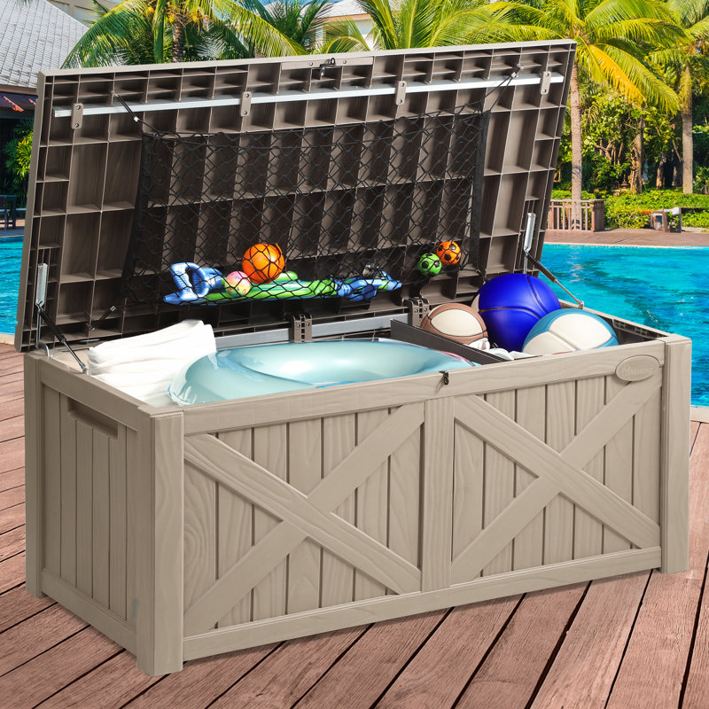 Deck Box Outdoor Outdoor Storage Box 120 Gallon YITAHOME 100