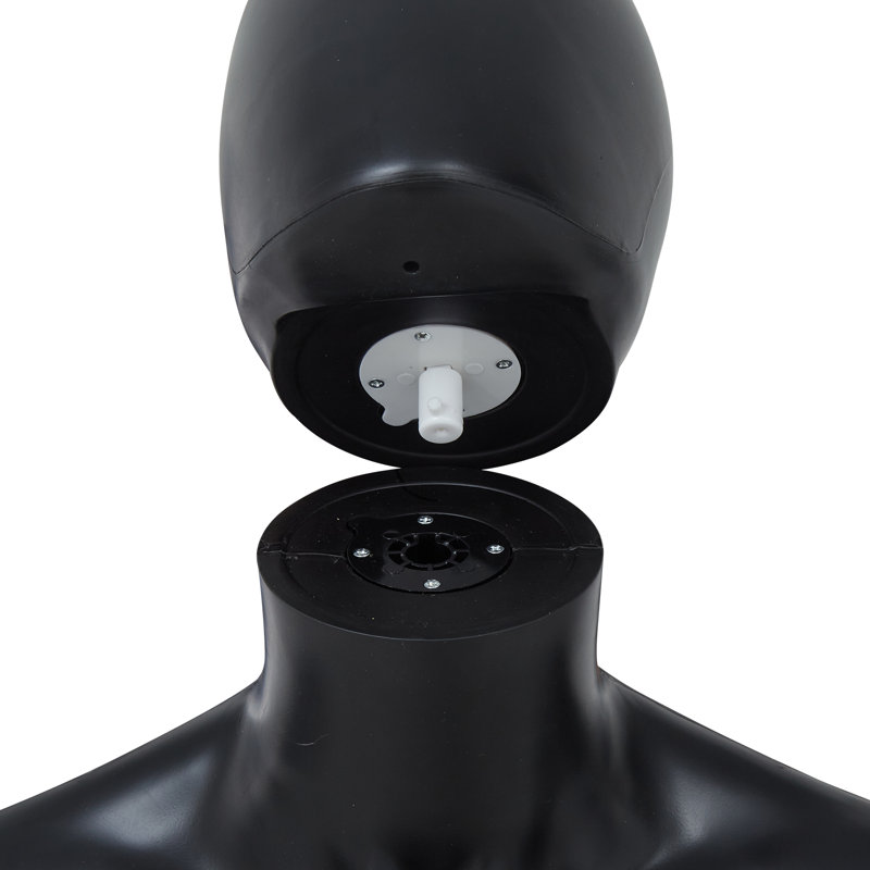 Kinbor Male Mannequin Full Body - 72.8 Inch Mannequin Stand with Metal Base, Faceless Male Mannequins Shirt Display Stand for Retail Clothes Shop Display, Adjustable & Detachable Maniqui, Black