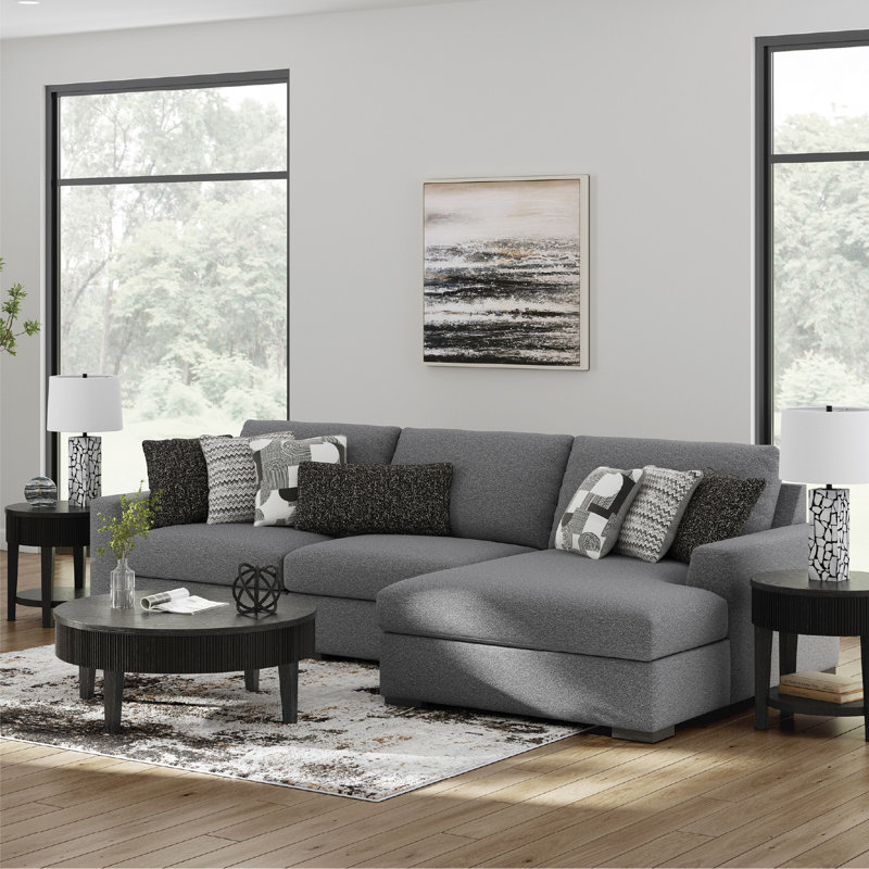 Canapé modulaire 3 pièces avec méridienne Cantin, Orienté à droite