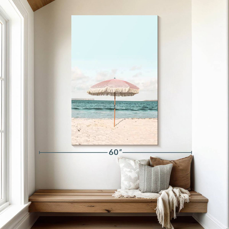 Parasol rose Gillard, H 51 po x l 34 po