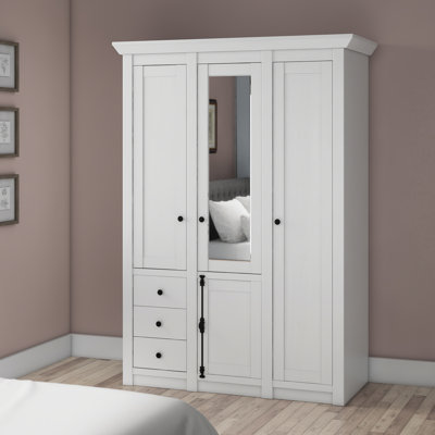 Berwyn 4 Door Manufactured Wood Wardrobe