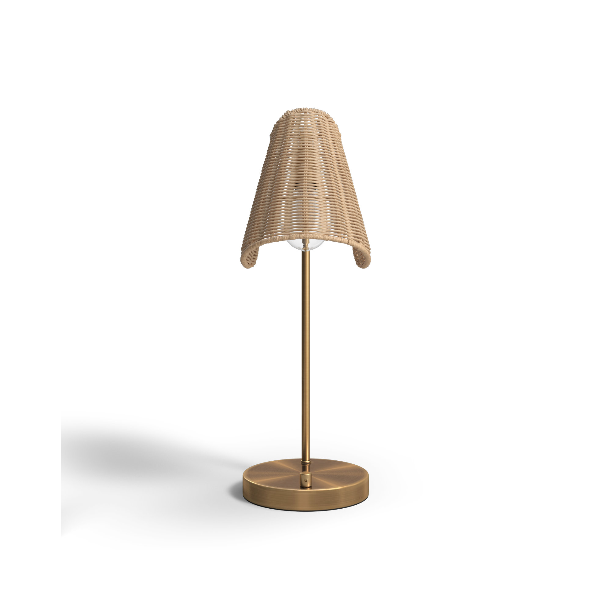 Pilsen Metal Desk Lamp, Antique Brass