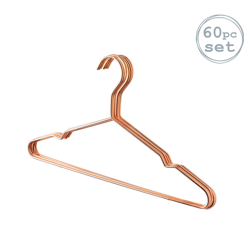 Metallic Coat Hangers, Rose Gold